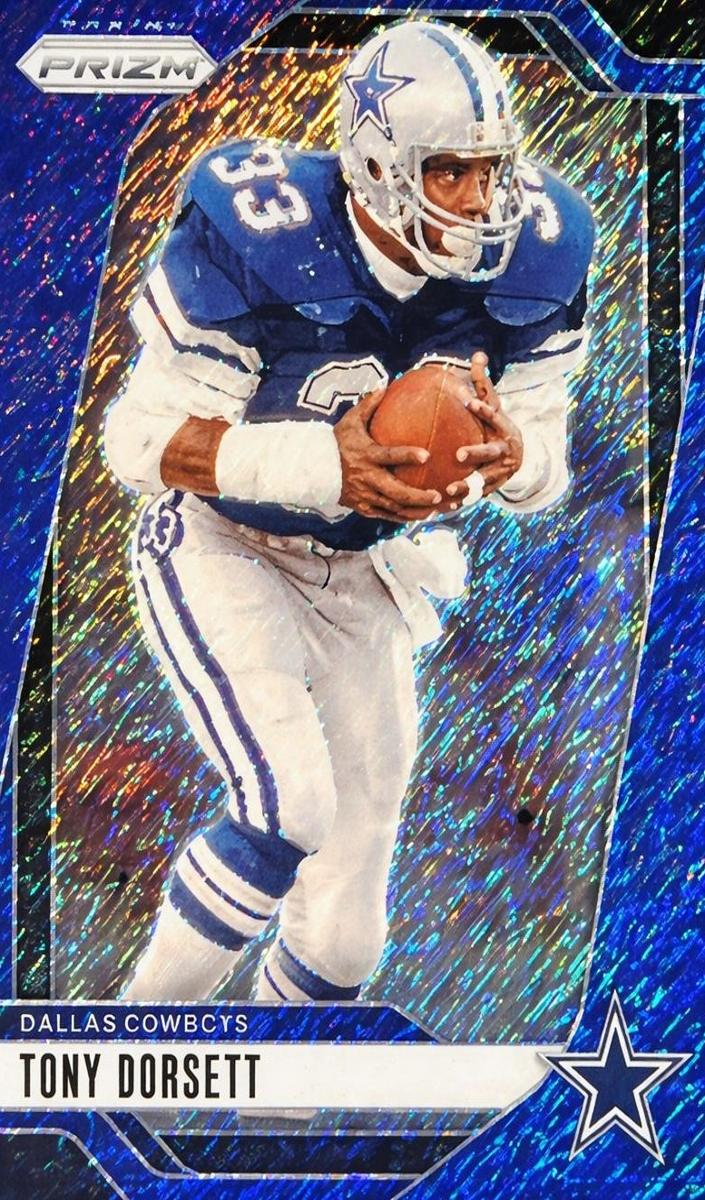 2024 Panini Prizm Football Blue Shimmer Tony Dorsett #81