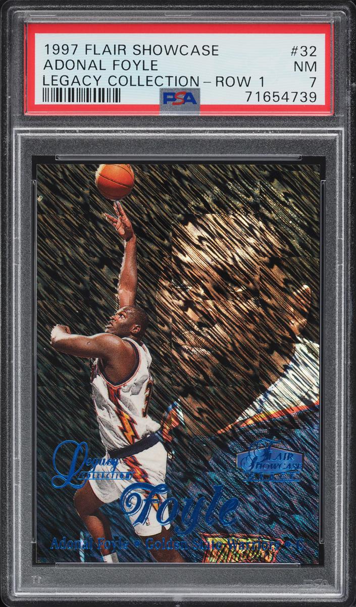 1997 Flair Showcase Basketball Row 1 Adonal Foyle #32 PSA 7