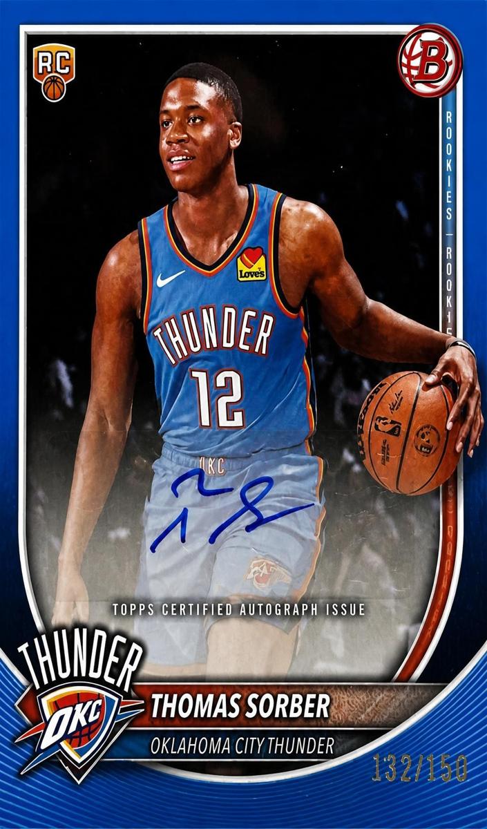 2025 Bowman Basketball Blue Border Thomas Sorber #RVA-TS