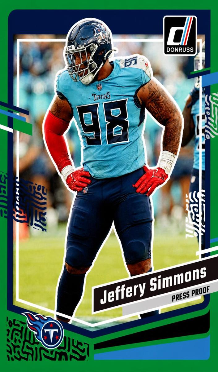 2023 Panini Donruss Football Press Proof Green Jeffery Simmons #286