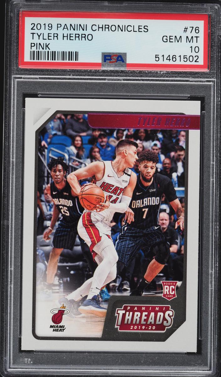 2019 Panini Chronicles Basketball Pink Tyler Herro #76 PSA 10