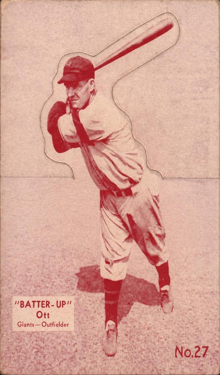 1934 R318 Batter-Up Baseball Mel Ott #27 SGC 4