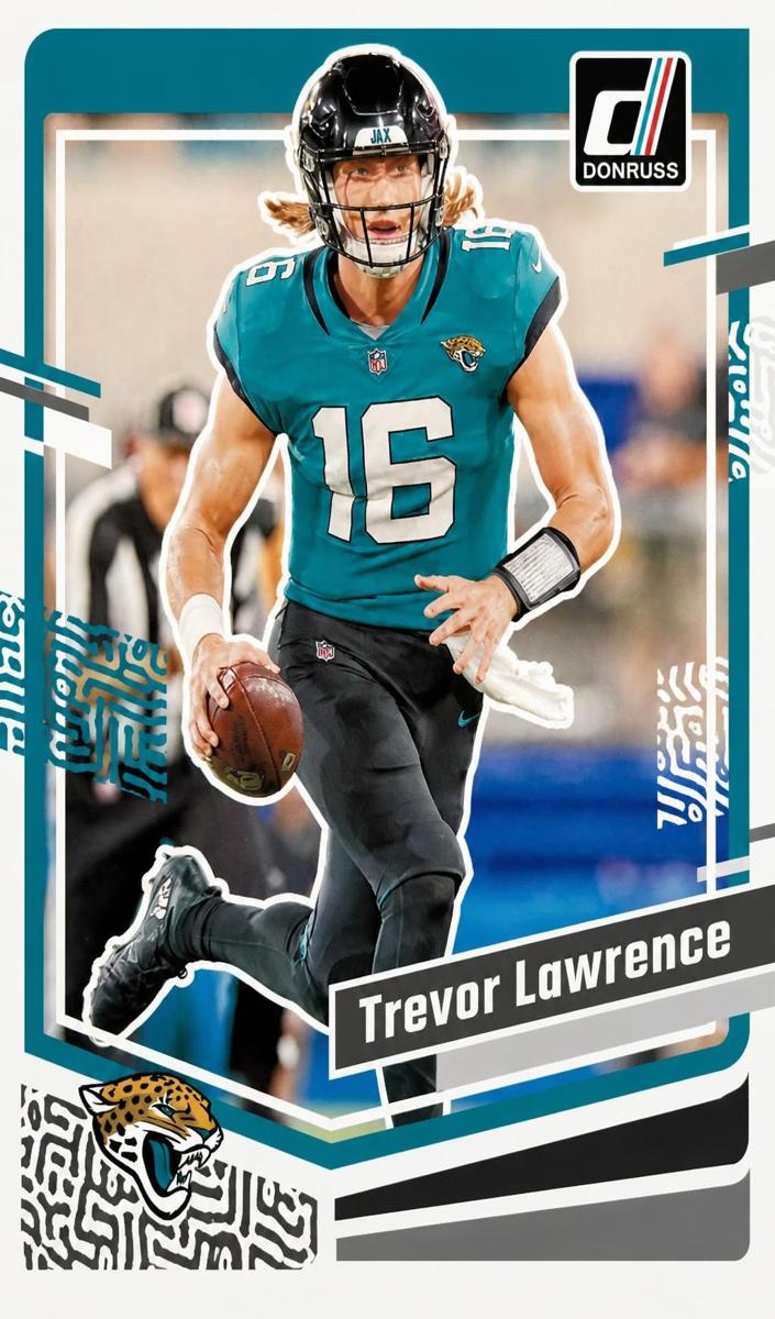 2023 Panini Donruss Football Aqueous Test Trevor Lawrence #139 PSA 9