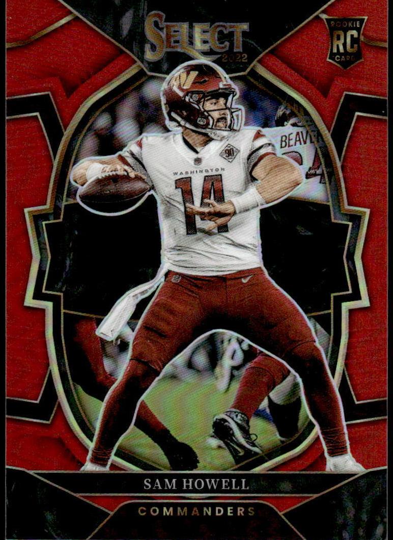 2022 Panini Select Football Red Prizm Sam Howell #76 PSA 9