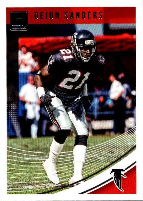 2018 Panini Donruss Football Deion Sanders #18 PSA 9