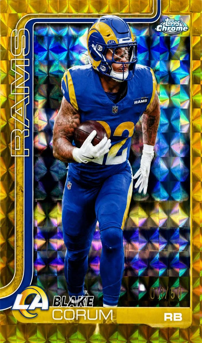 2025 Topps Chrome Football Gold Geometric Refractor Blake Corum #171