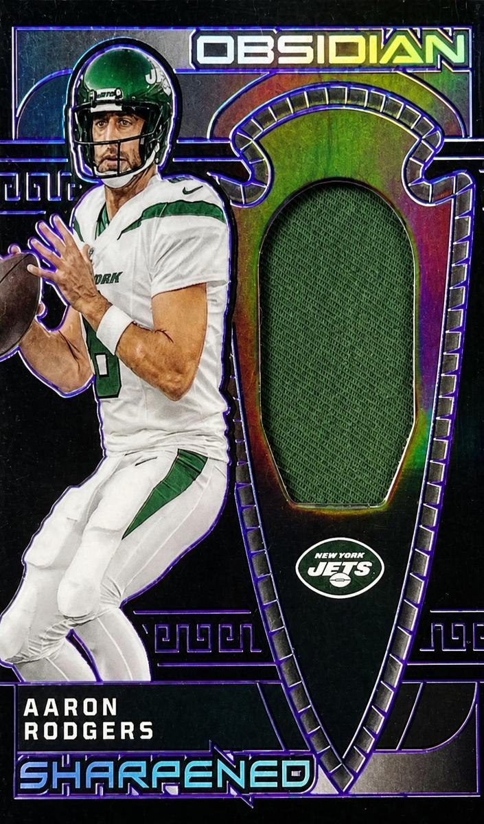2023 Panini Obsidian Football Electric Etch Purple Aaron Rodgers #SSW-ARO