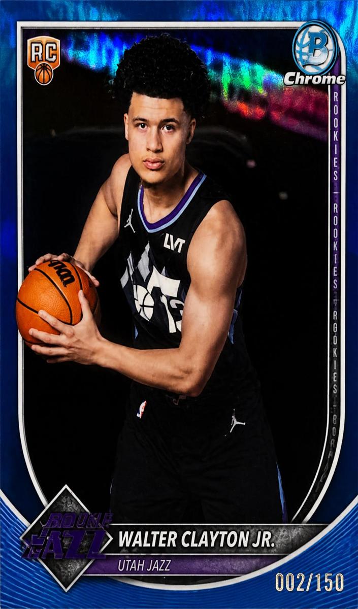 2025 Bowman Basketball Blue Shimmer Refractor Walter Clayton Jr. #BCV-18