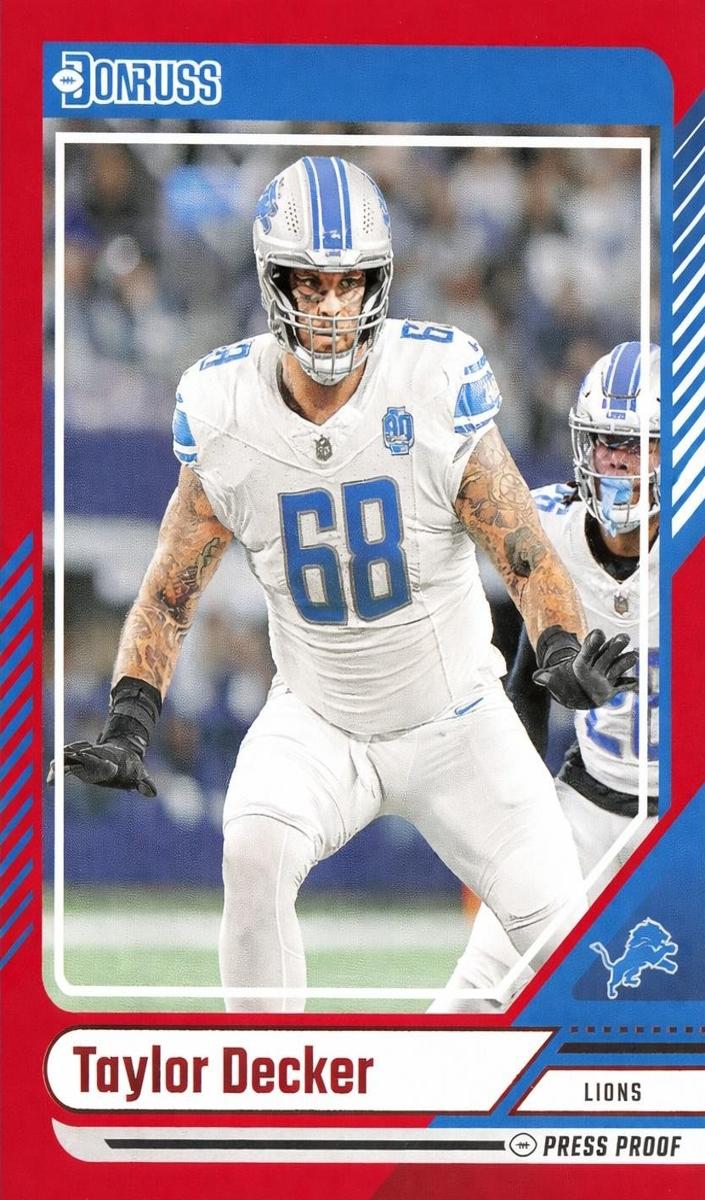 2024 Panini Donruss Football Press Proof Red Taylor Decker #281