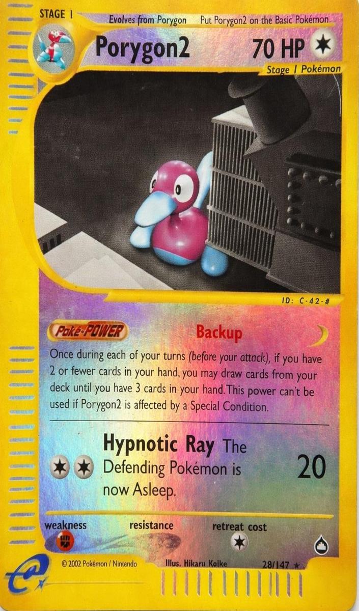 2003 Pokemon Aquapolis Reverse Foil PORYGON2 #28 PSA 5