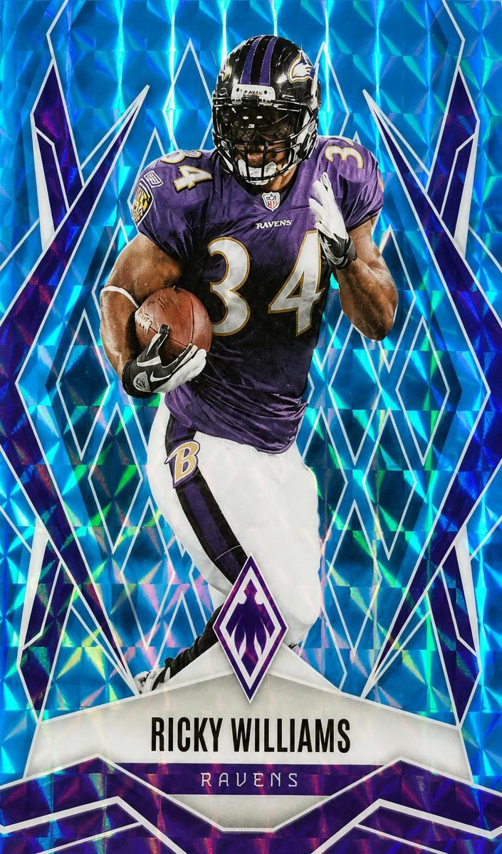 2025 Panini Phoenix Football Light Blue Pyramids Ricky Williams #81