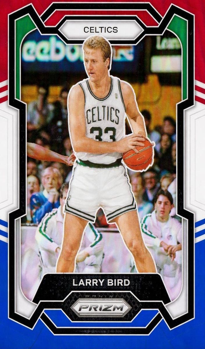 2023 Panini Prizm Basketball Red White and Blue Larry Bird #189 PSA 8
