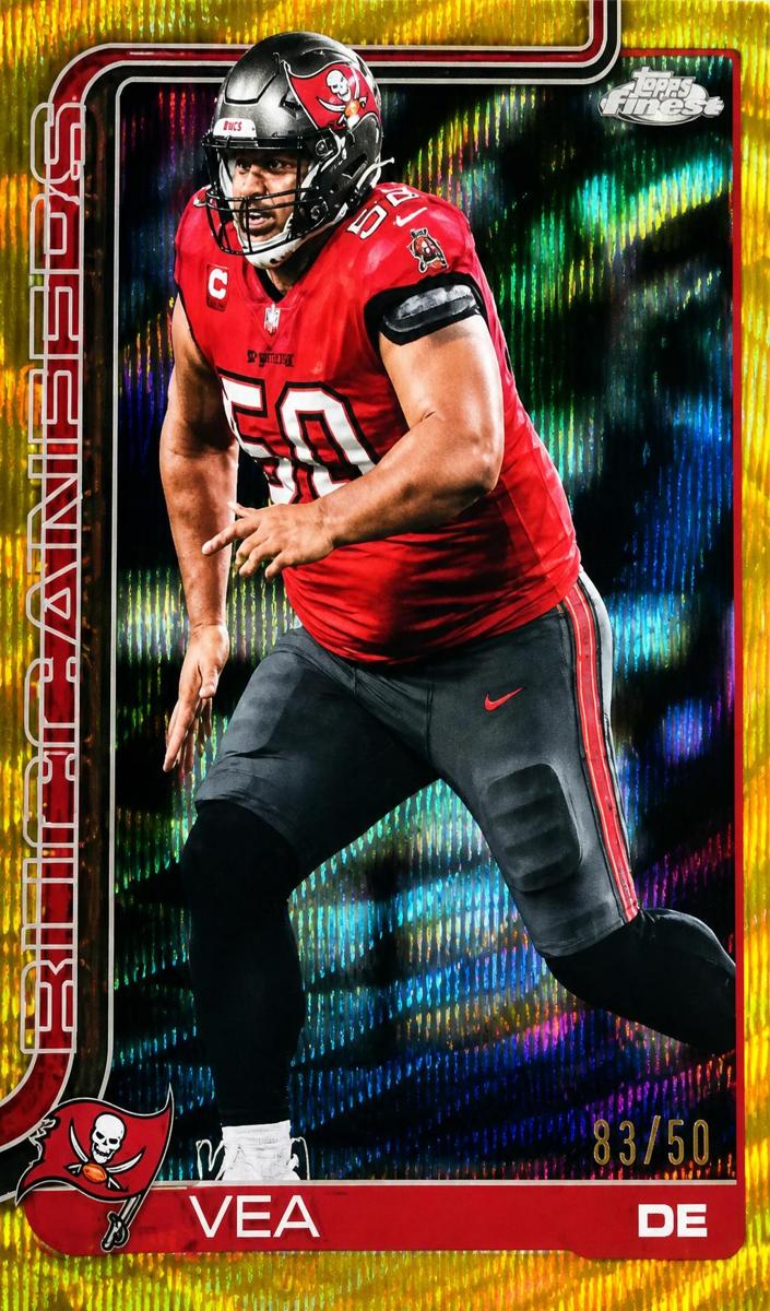 2025 Topps Chrome Football Gold Wave Refractor Vita Vea #286