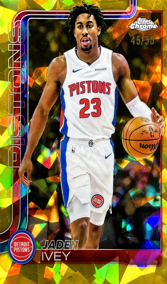 2025 Topps Chrome Sapphire Basketball Gold Jaden Ivey #61