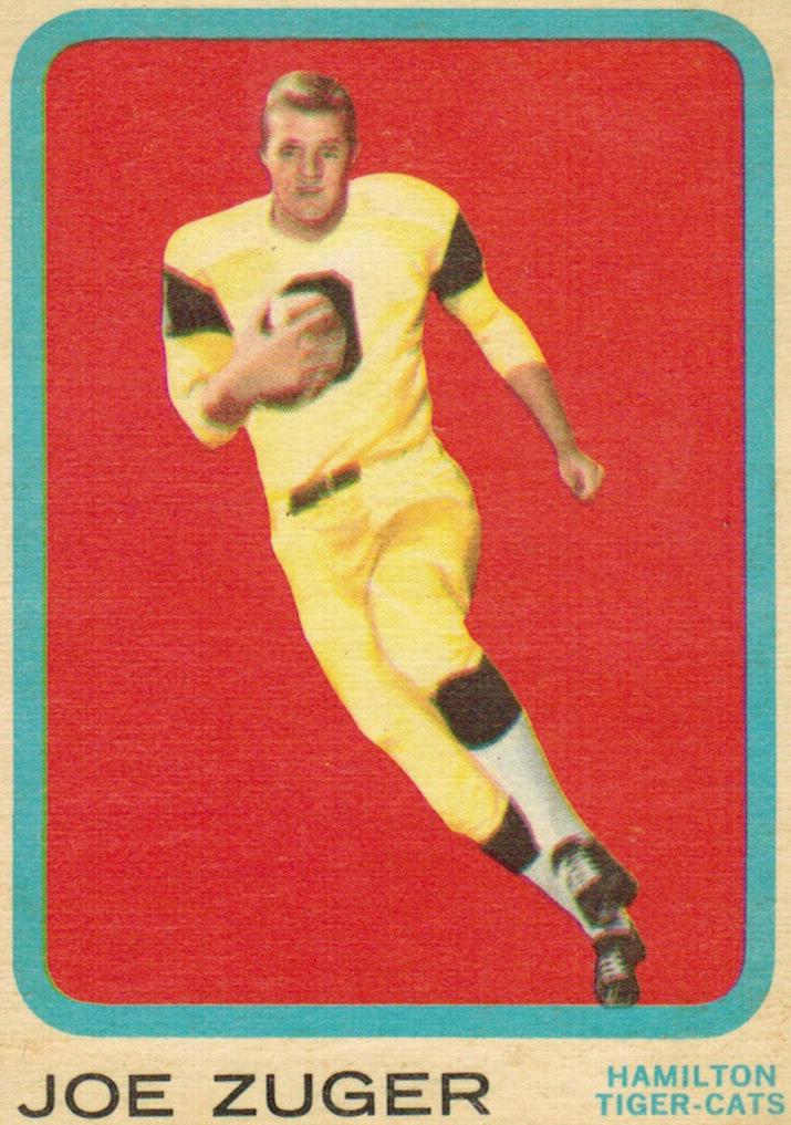 1963 Topps CFL Football Joe Zuger #35 PSA 9