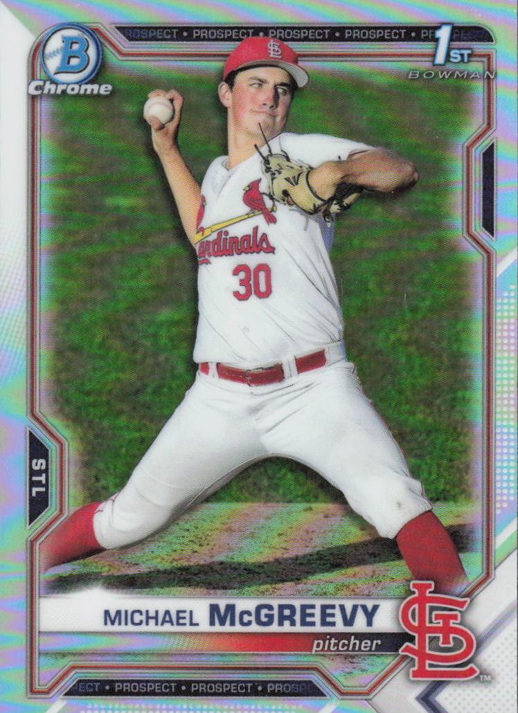 2021 Bowman Draft Chrome Baseball Refractor Michael McGreevy #BDC-91 PSA 10
