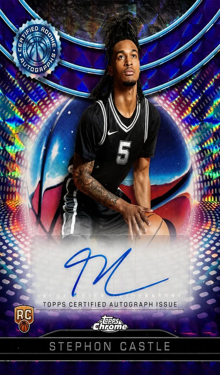 2024 Topps Chrome Basketball Purple Geometric Refractor Stephon Castle #TCRA-SC