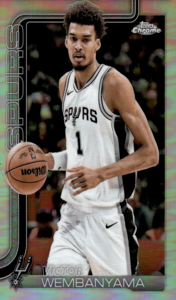 2025 Topps Chrome Basketball Refractor Victor Wembanyama #221 PSA 9