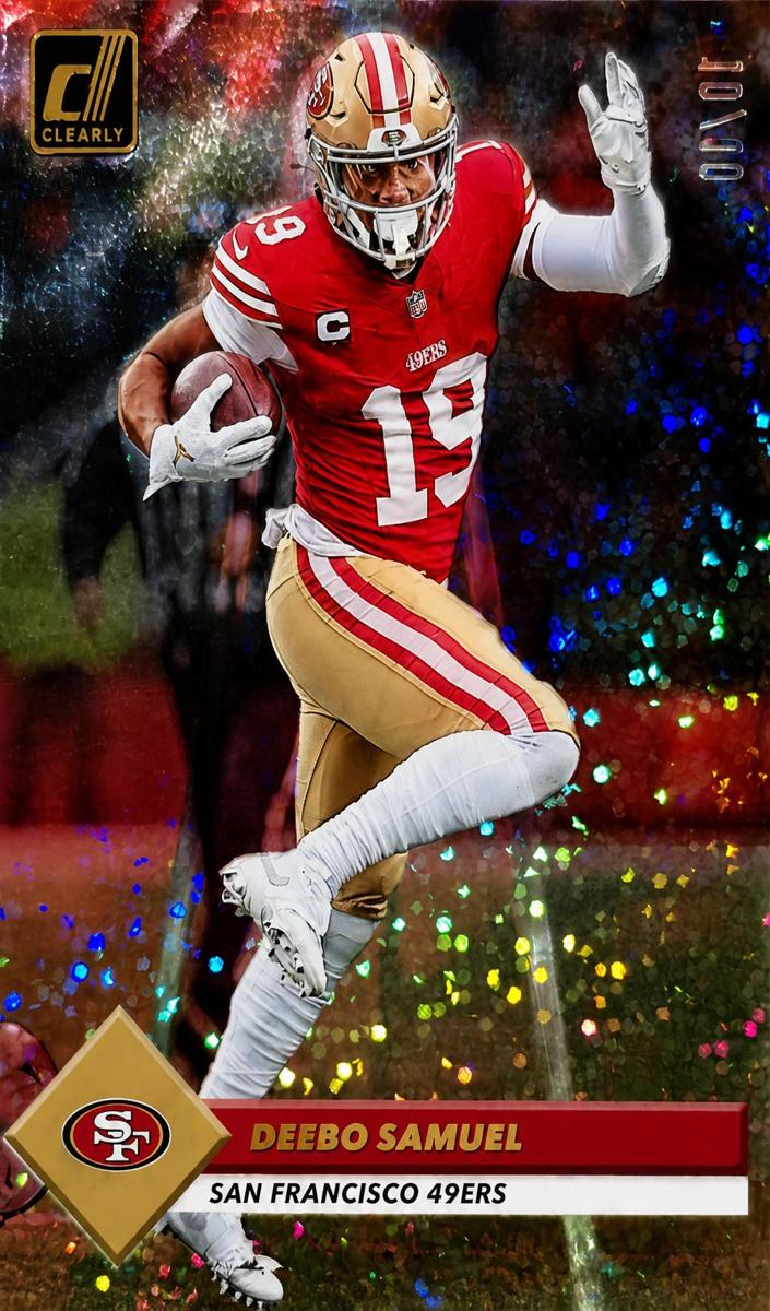 2023 Panini Clearly Donruss Football Holo Gold Deebo Samuel #14