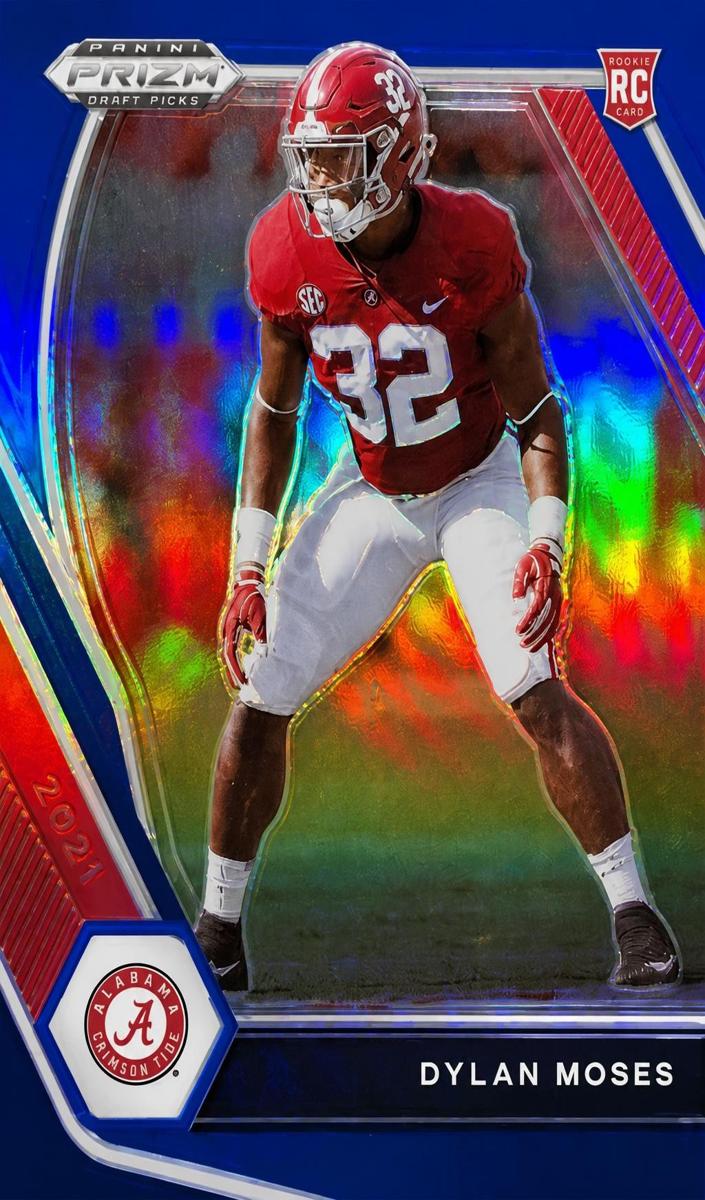 2021 Panini Prizm Draft Picks Football Blue Circles Dylan Moses #140