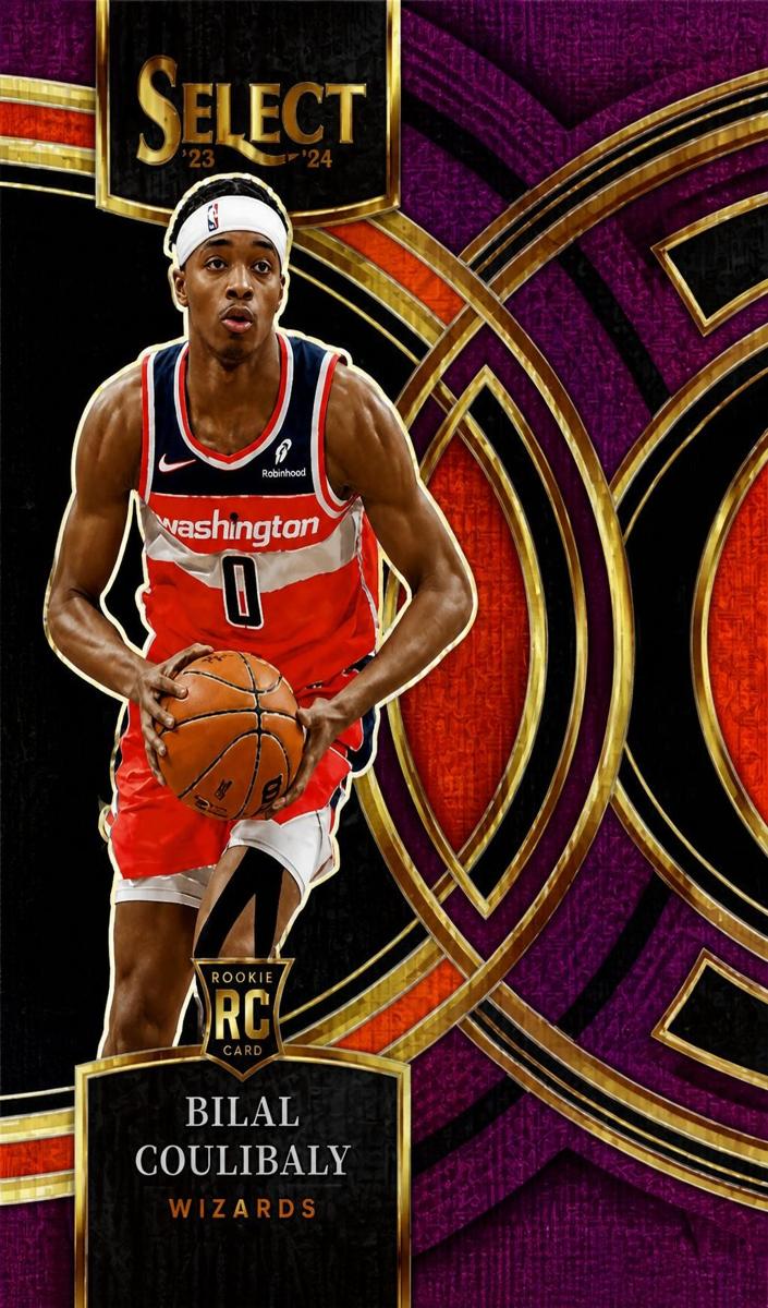 2023 Panini Select Basketball Purple Flash Bilal Coulibaly #131 PSA 9