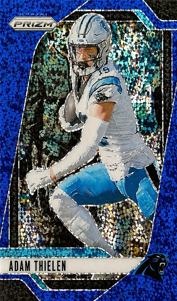2024 Panini Prizm Football Blue Sparkle Adam Thielen #39