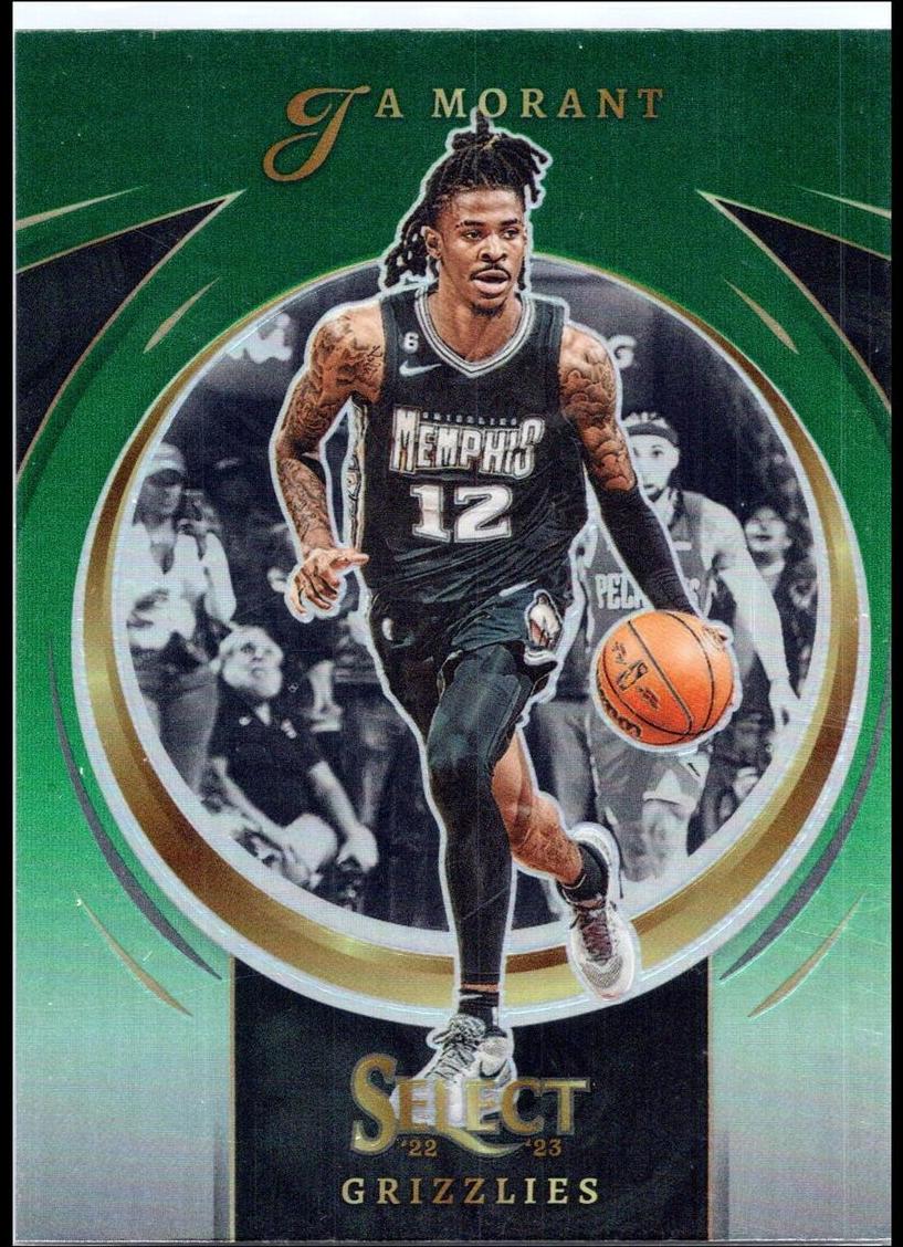 2022 Panini Select Basketball Green Ja Morant #8