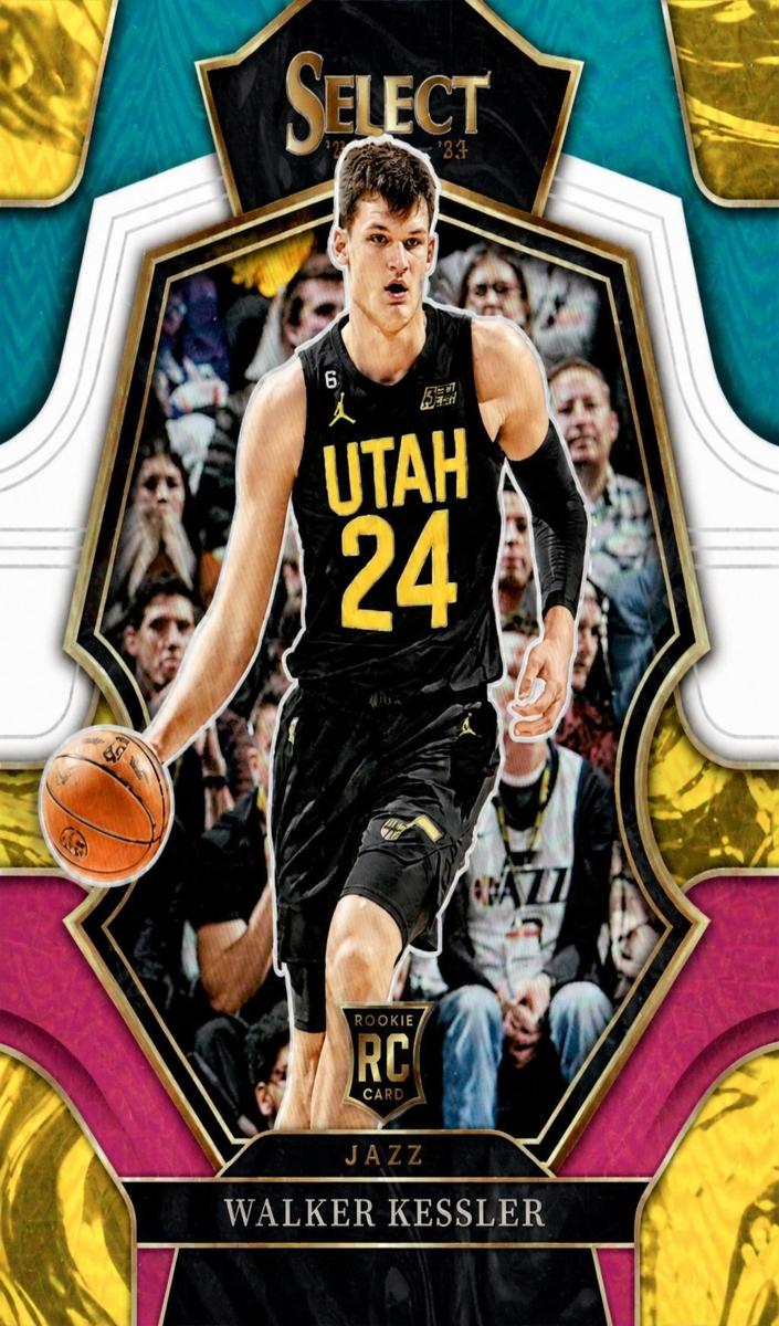 2022 Panini Select Basketball Teal White Pink Walker Kessler #187