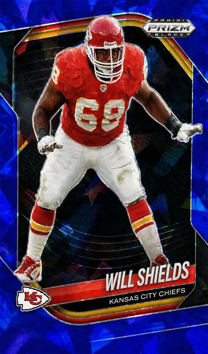 2025 Panini Prizm Black Football Blue Ice Will Shields #75