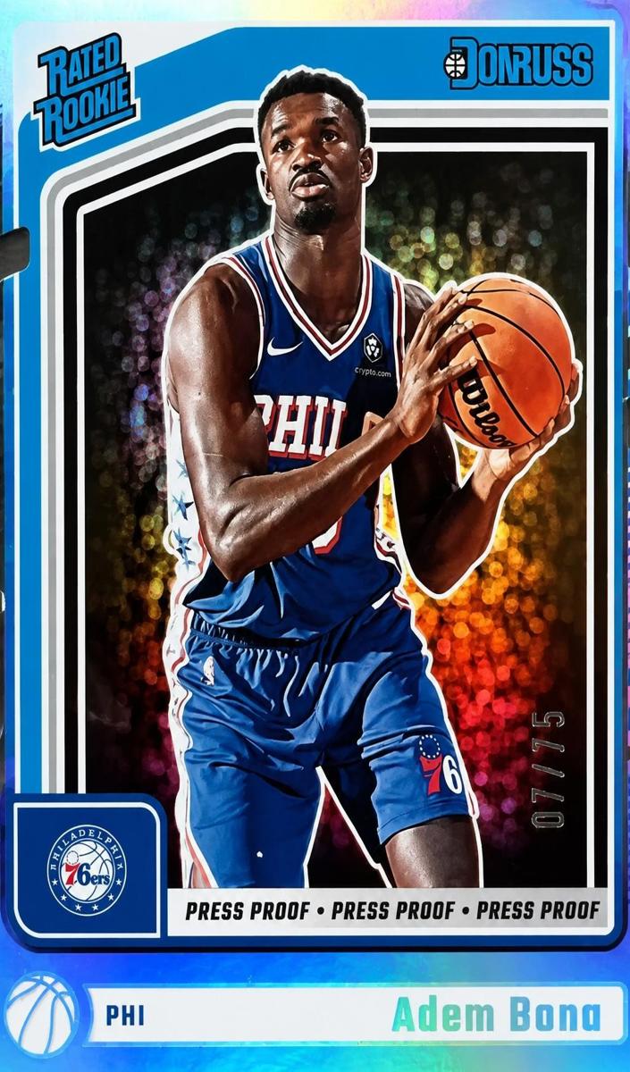 2024 Panini Donruss Basketball Press Proof Silver Die-Cut Adem Bona #205