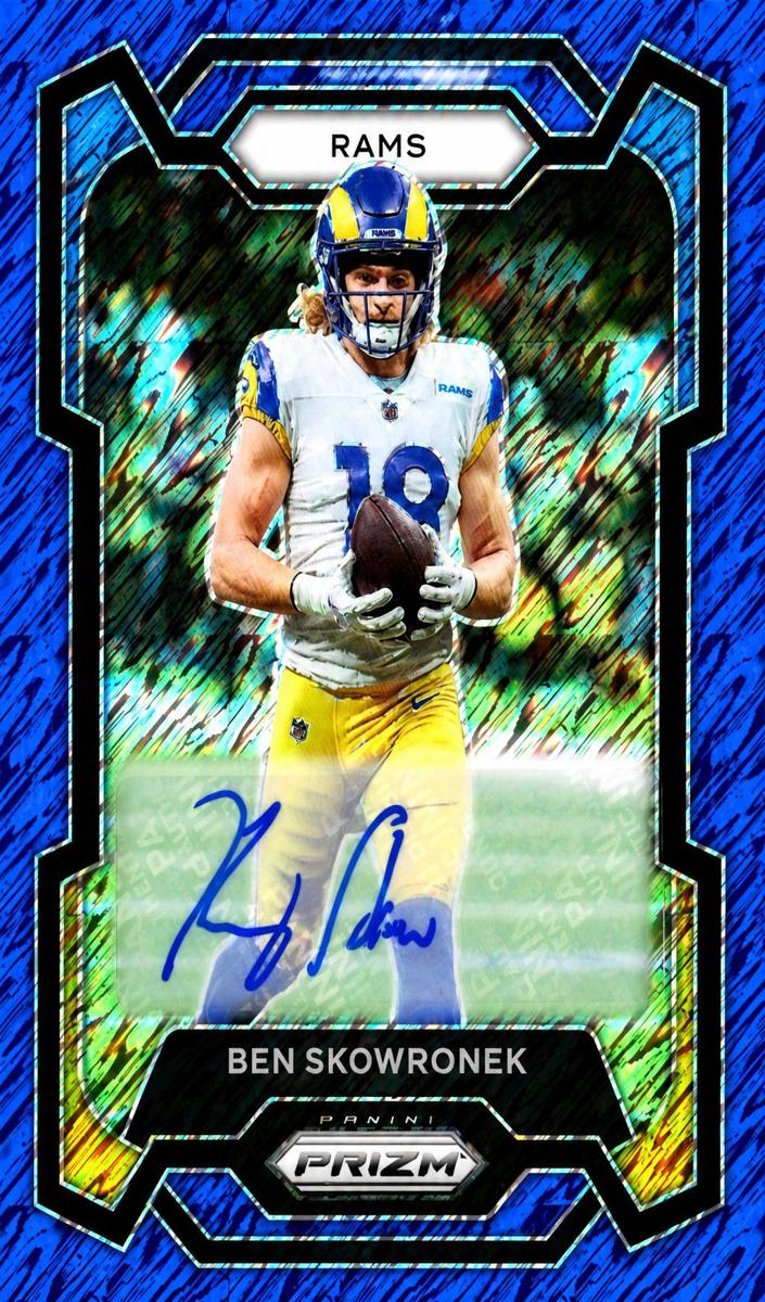 2023 Panini Prizm Football Blue Shimmer Ben Skowronek #163