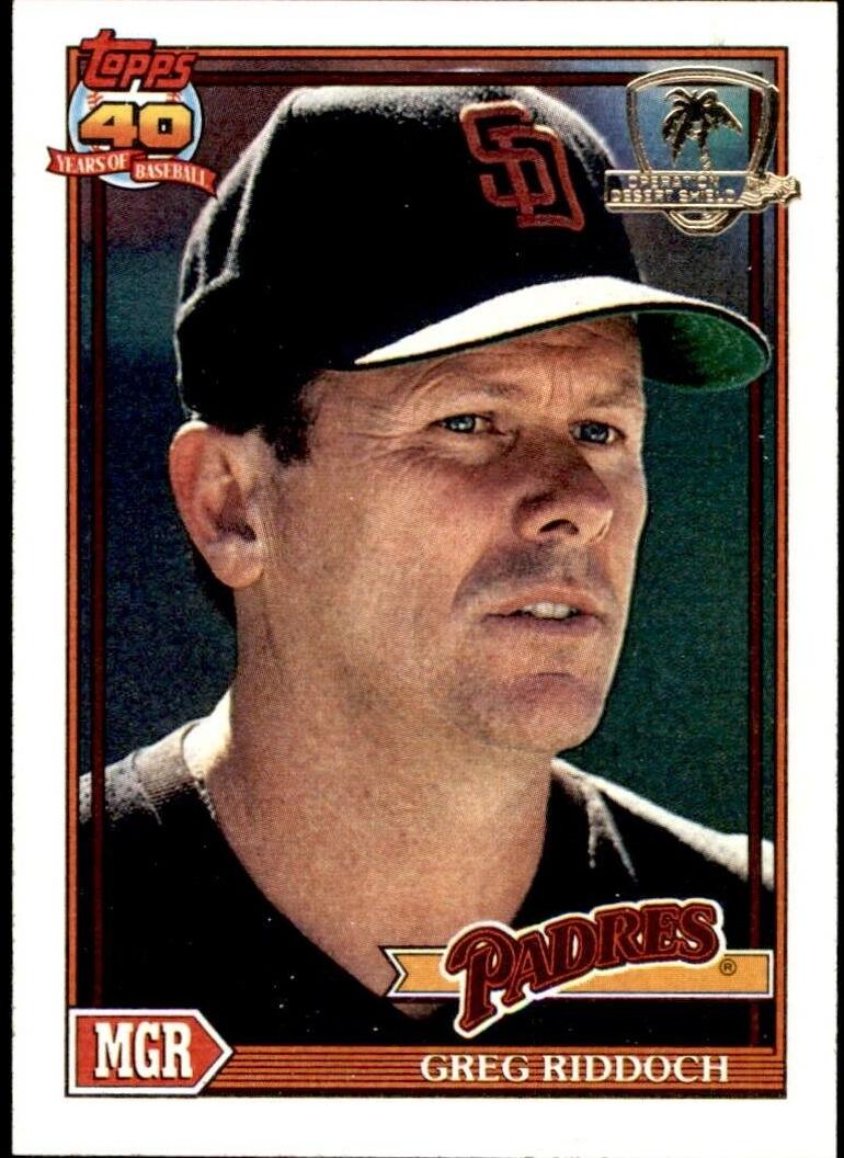 1991 Topps Baseball Greg Riddoch #109 PSA 9