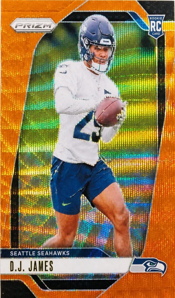 2024 Panini Prizm Football Orange Wave D.J. James #322