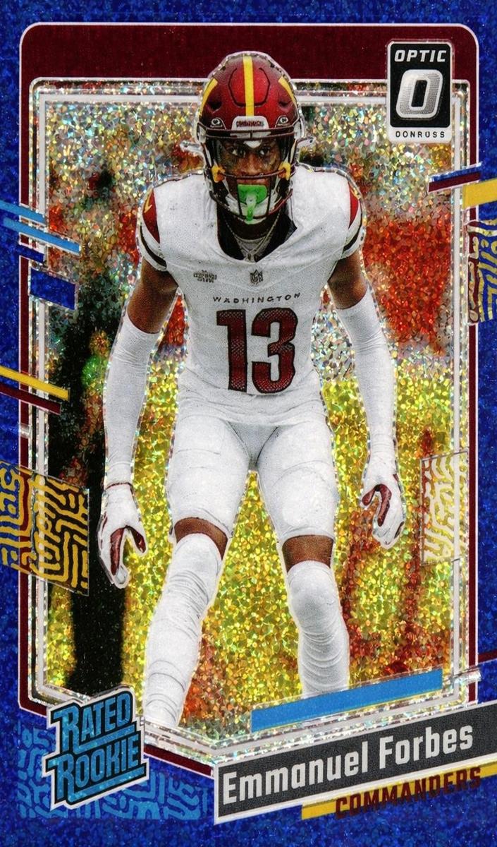 2023 Donruss Optic Football Blue Glitter Emmanuel Forbes #299