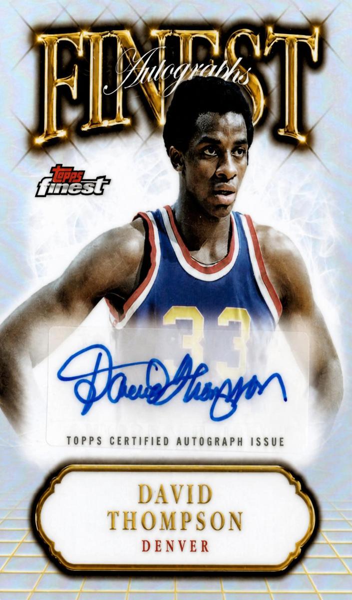 2024 Topps Finest Basketball Refractor David Thompson #FA-DT PSA 8