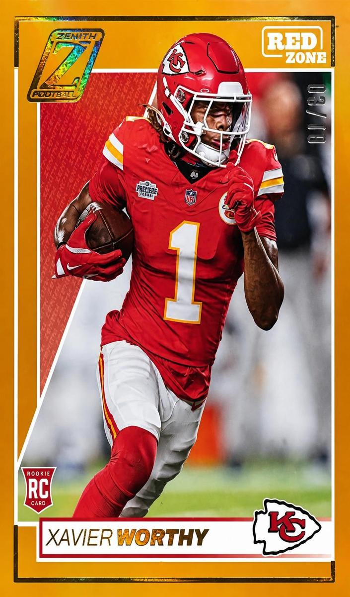 2024 Panini Zenith Football Red Zone Gold Xavier Worthy #200