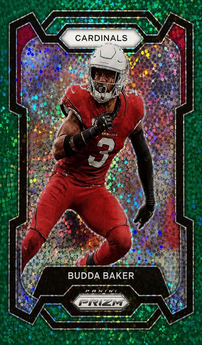 2023 Panini Prizm Football Green Sparkle Budda Baker #2