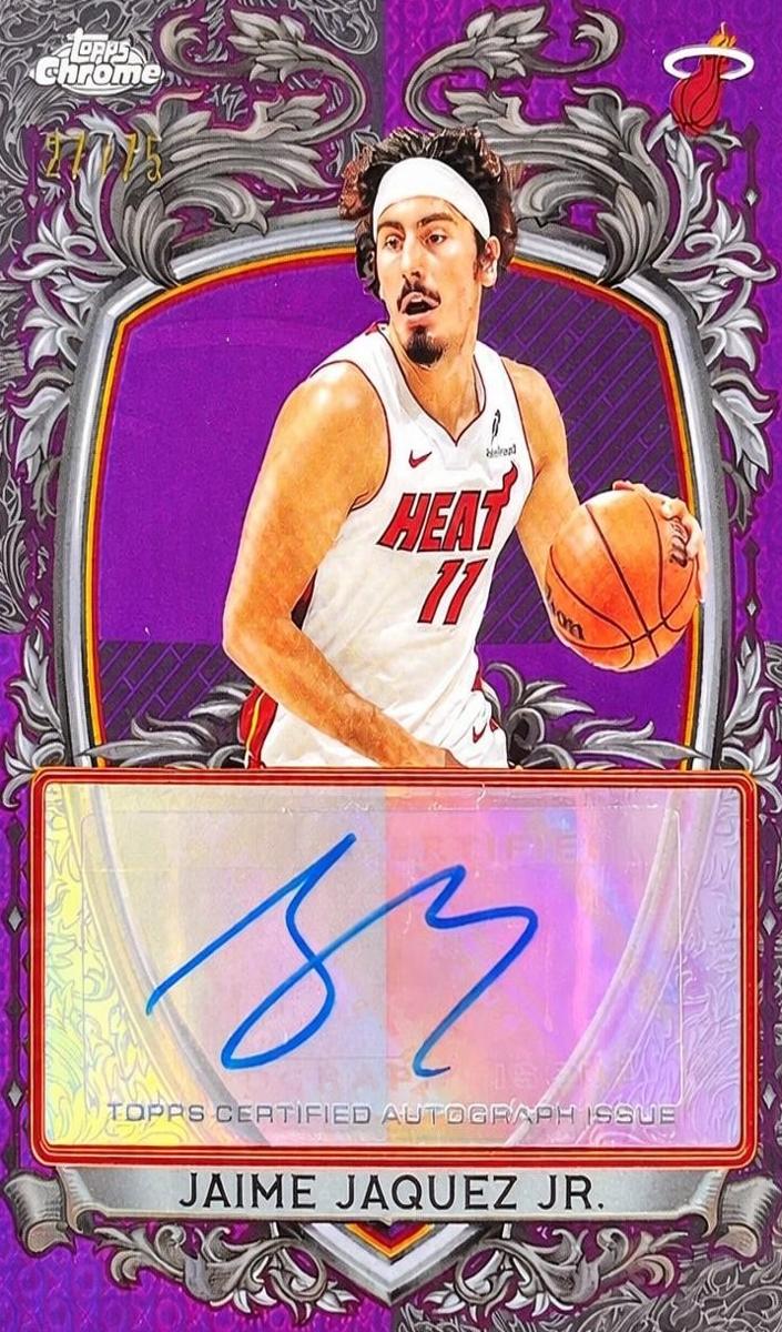 2025 Topps Chrome Basketball Purple Refractor Jaime Jaquez Jr. #SS-JJ PSA 10