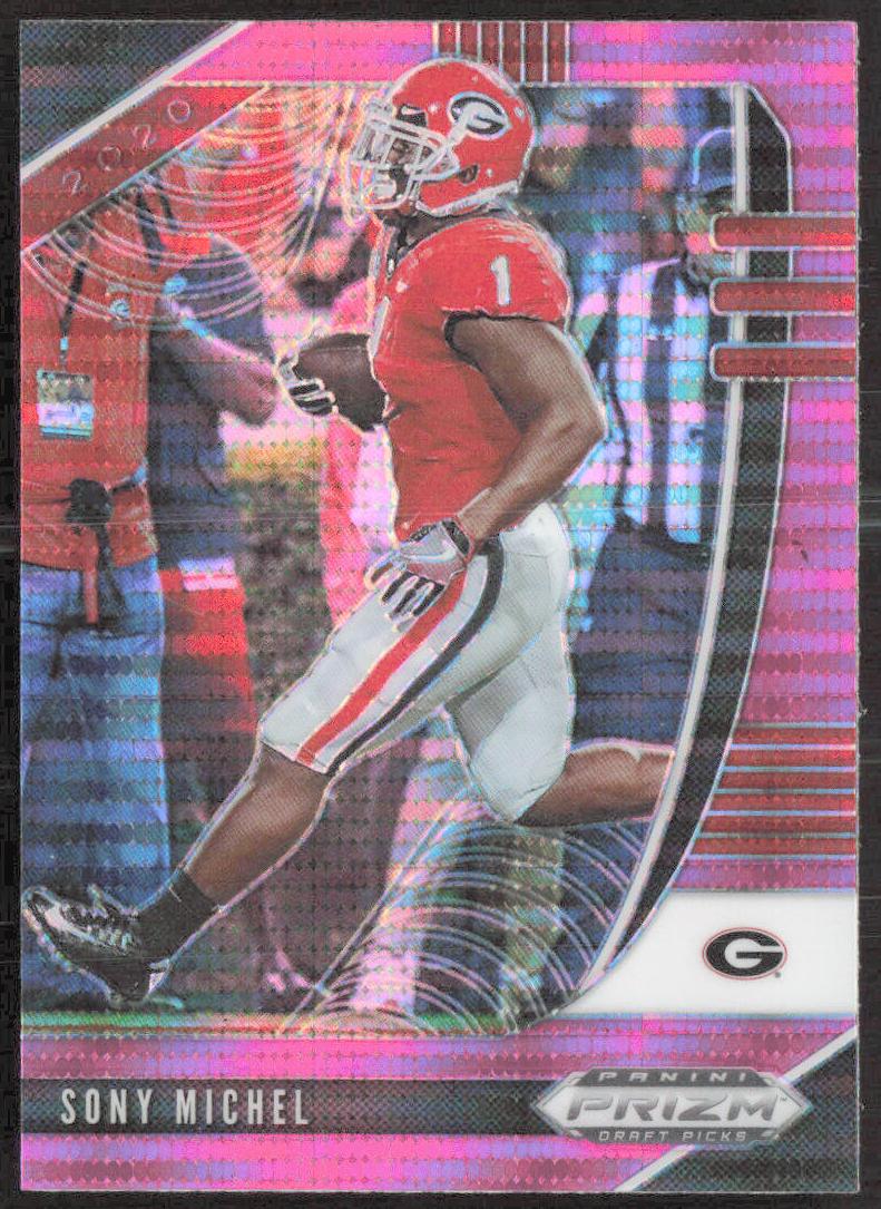 2020 Panini Prizm Draft Picks Football Pink Pulsar Sony Michel #89