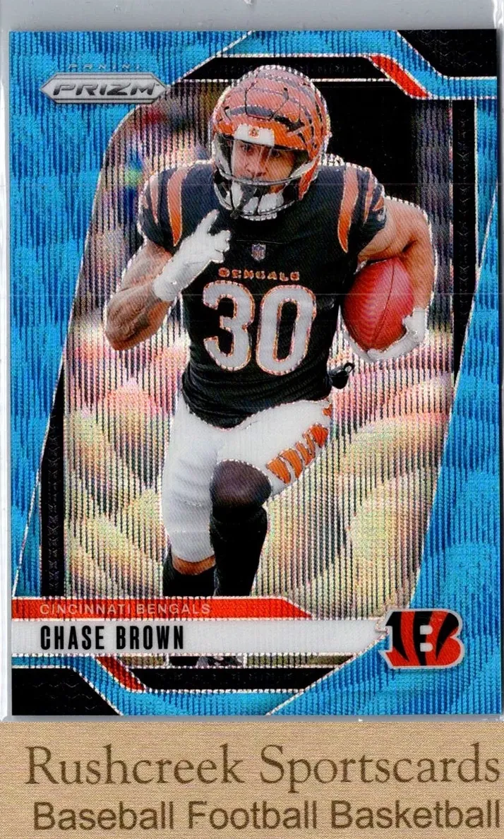 2024 Panini Prizm Football Blue Wave Chase Brown #60