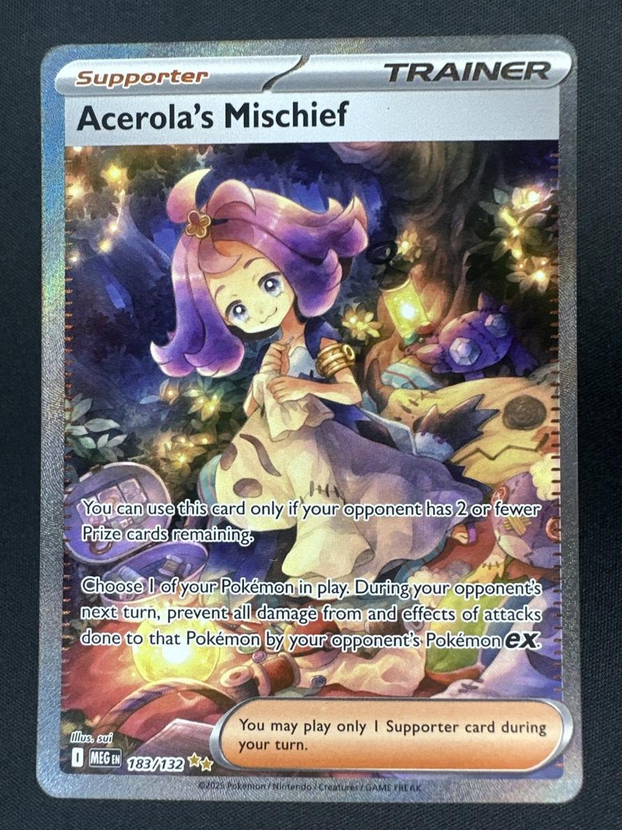 2025 Pokemon Mega Evolution Acerola's Mischief #183 PSA 9