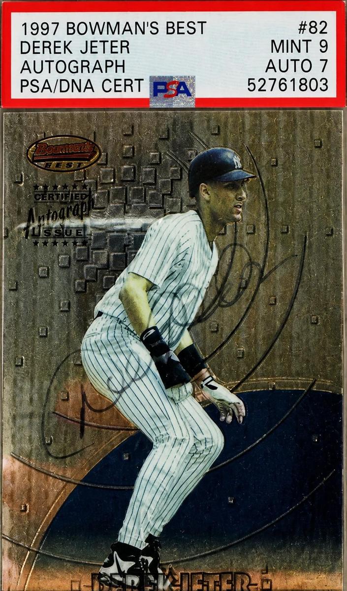 1997 Bowman's Best Baseball Derek Jeter #82 SGC 8.5