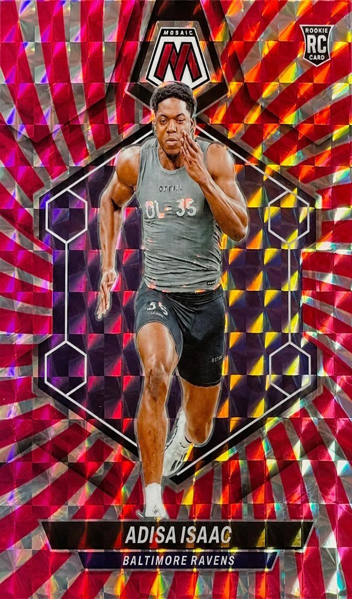 2024 Panini Mosaic Football Pink Swirl Adisa Isaac #374