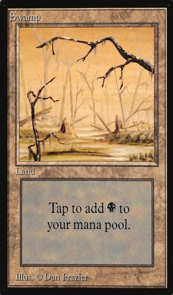 1993 Magic The Gathering Beta V2 Swamp #NNO