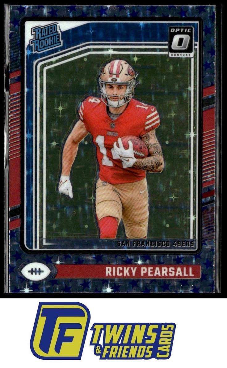 2024 Donruss Optic Football Stars Ricky Pearsall #284 PSA 8