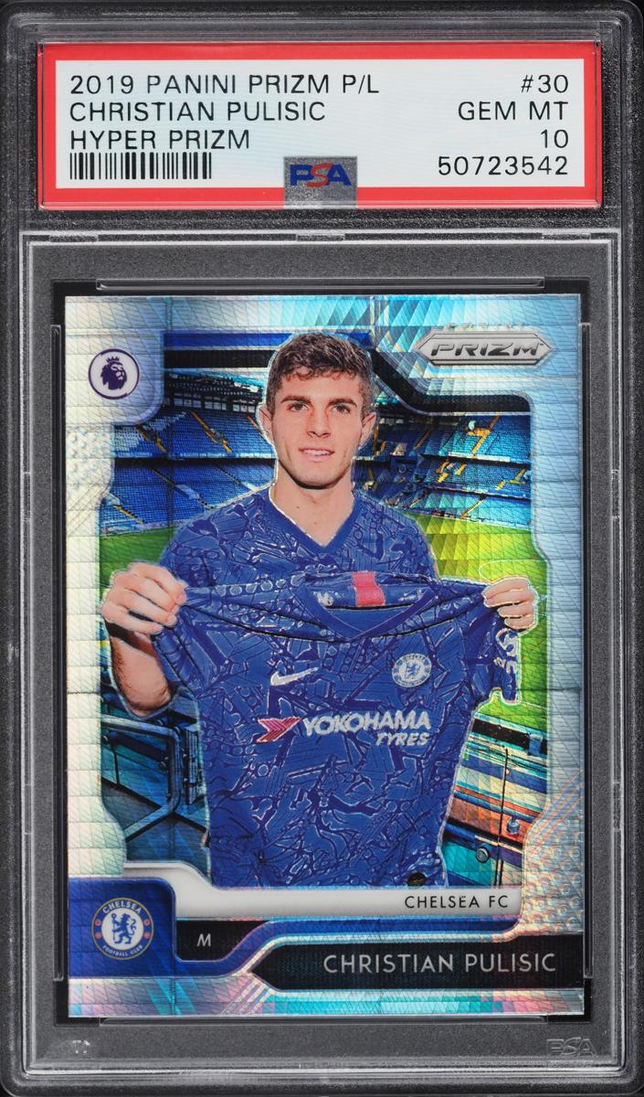 2019 Panini Prizm Premier League Soccer Hyper Christian Pulisic #30 PSA 9