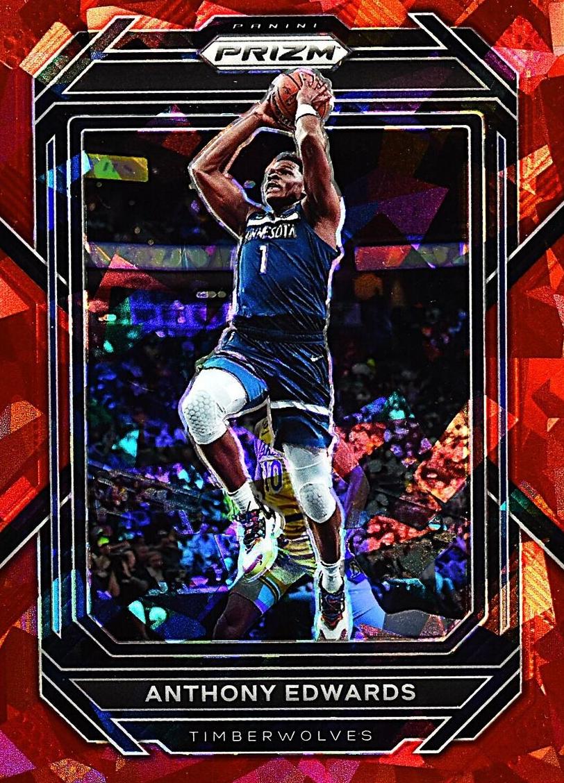 2022 Panini Prizm Basketball Red Ice Anthony Edwards #56 PSA 10