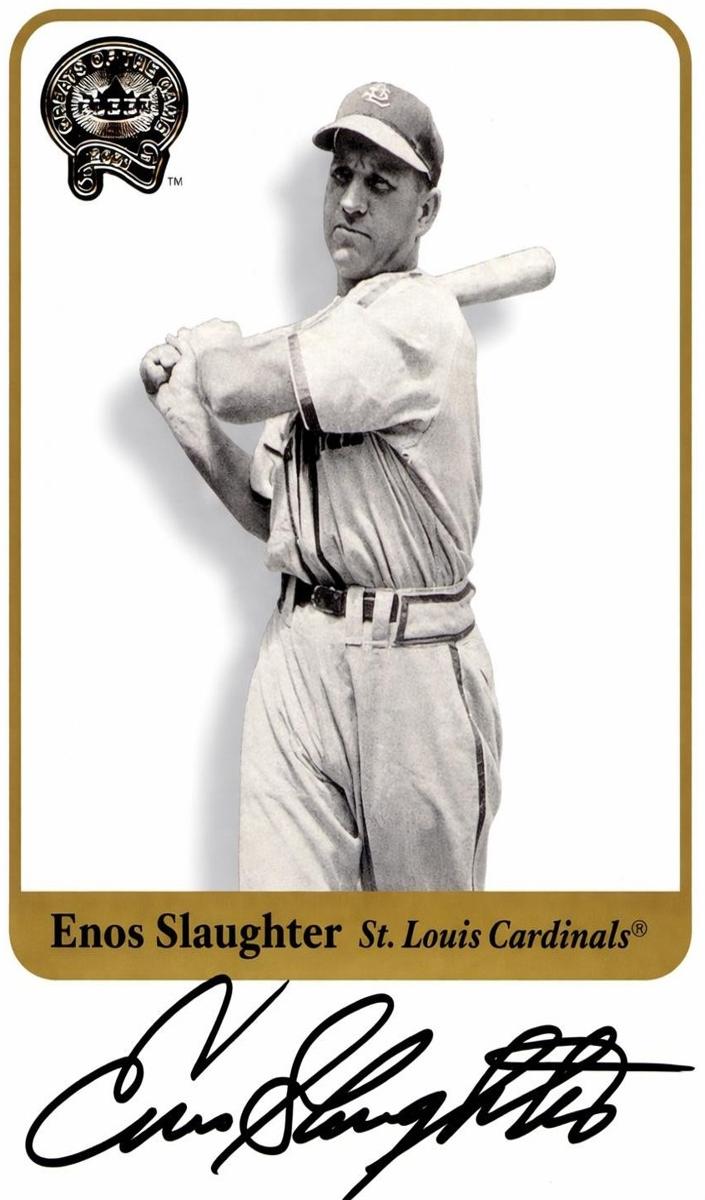 2001 Fleer Greats of the Game Baseball Enos Slaughter #NNO PSA 8