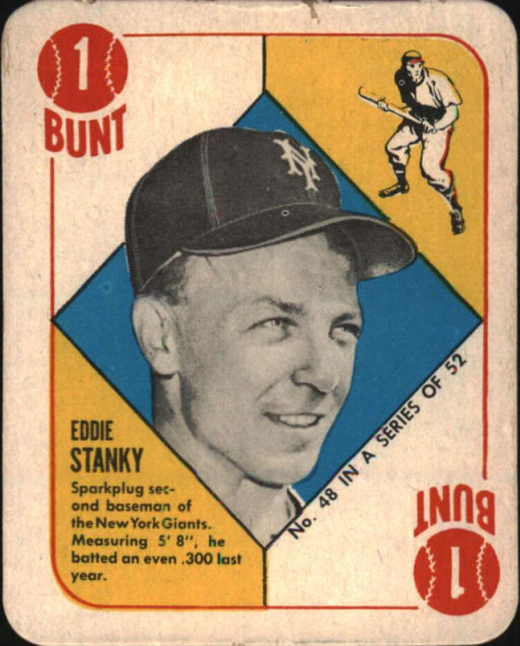 1951 Topps Red Backs Baseball Eddie Stanky #48