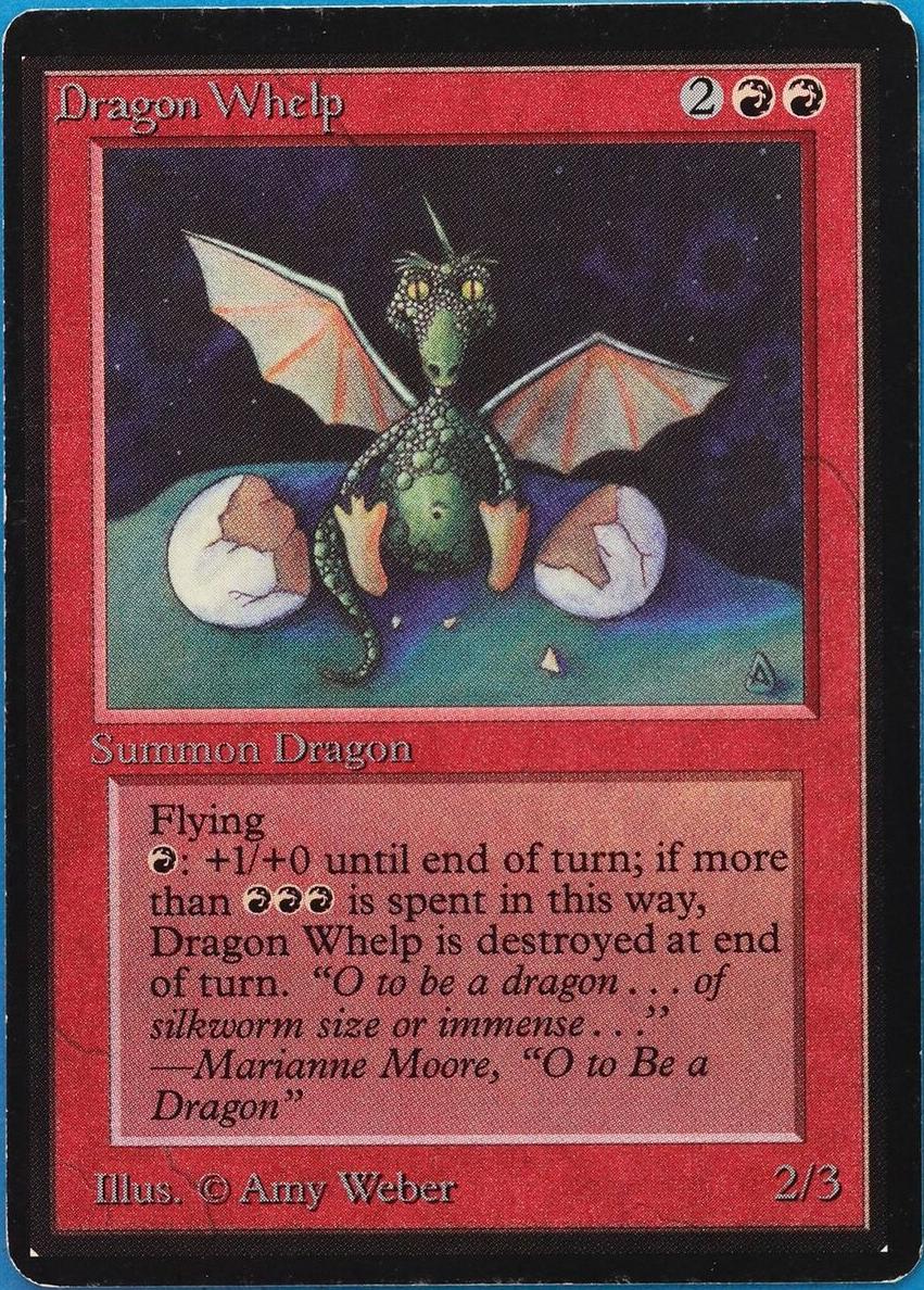1993 Magic The Gathering Beta Dragon Whelp #NNO BGS 9
